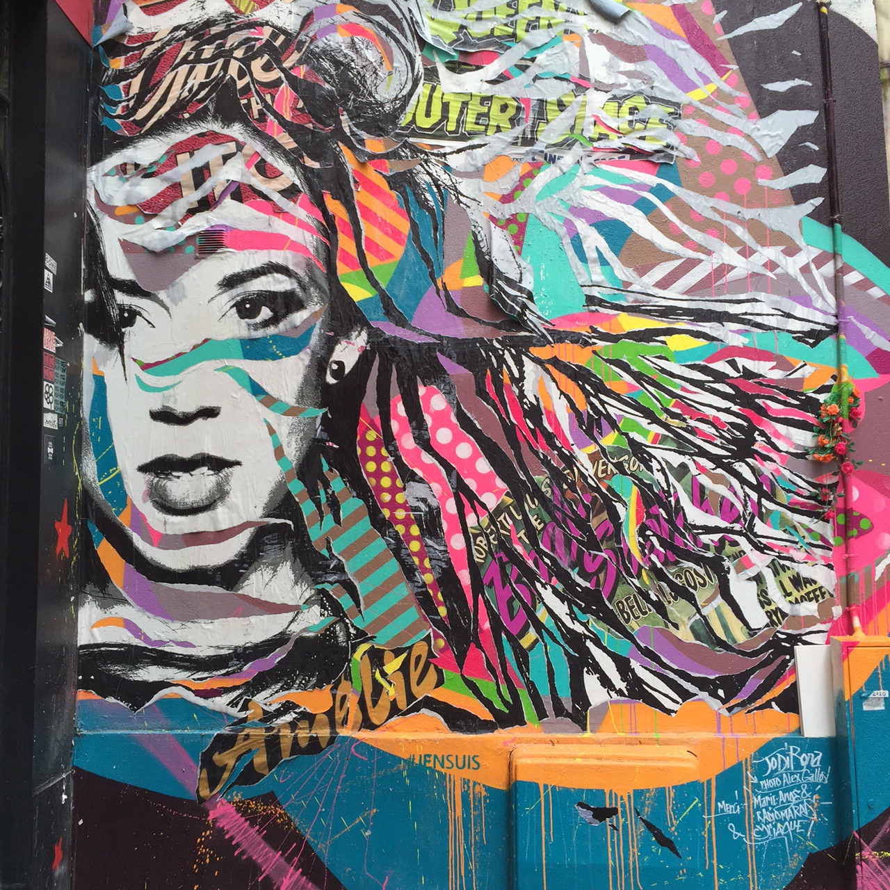 This mural of a woman shows that Parisian artists love to put art on the streets