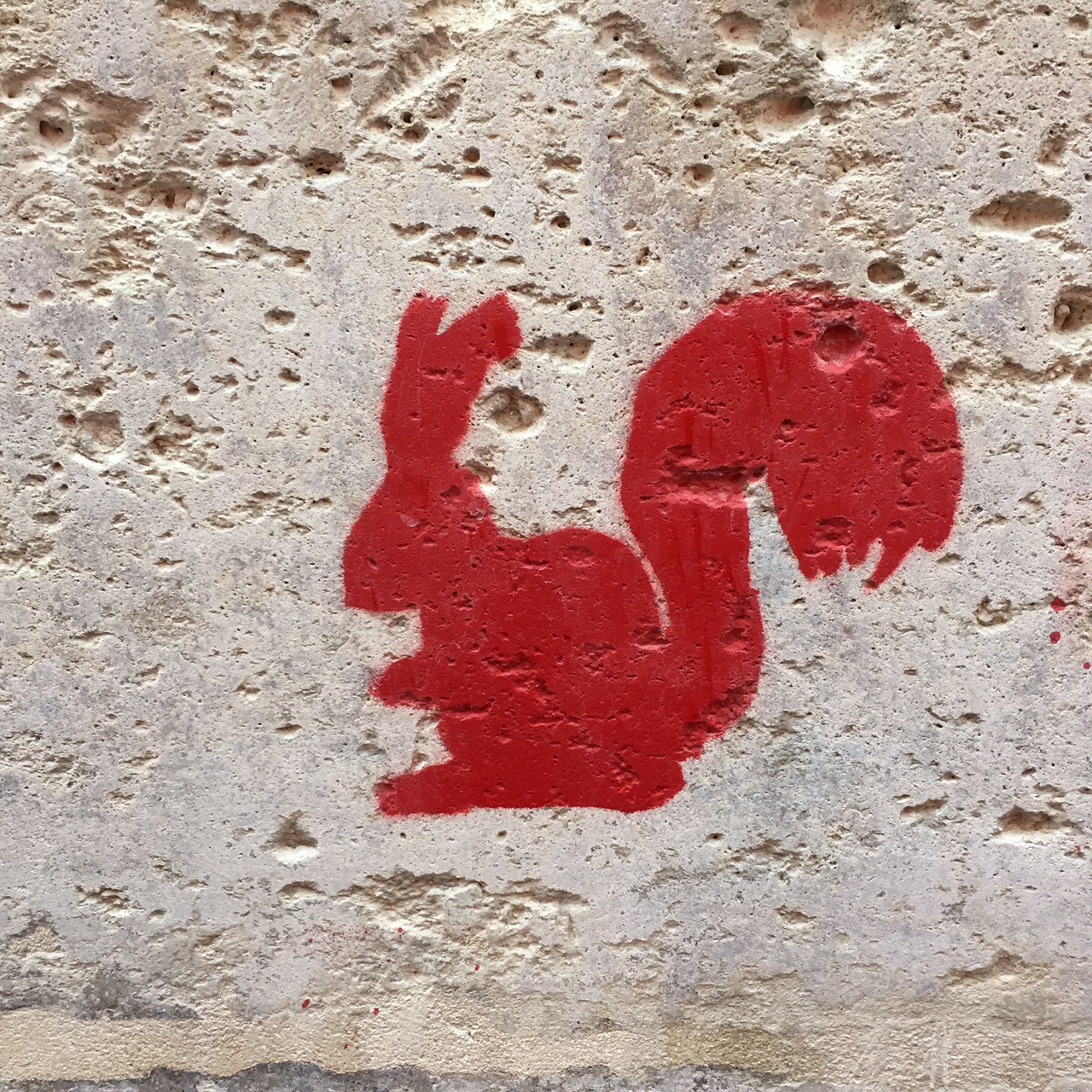 Red squirrel art on the streets
