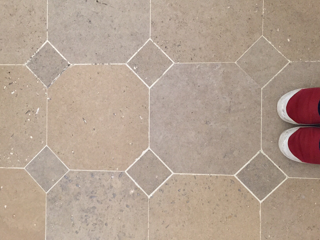 Floor tiles from Paris, for quilters.  