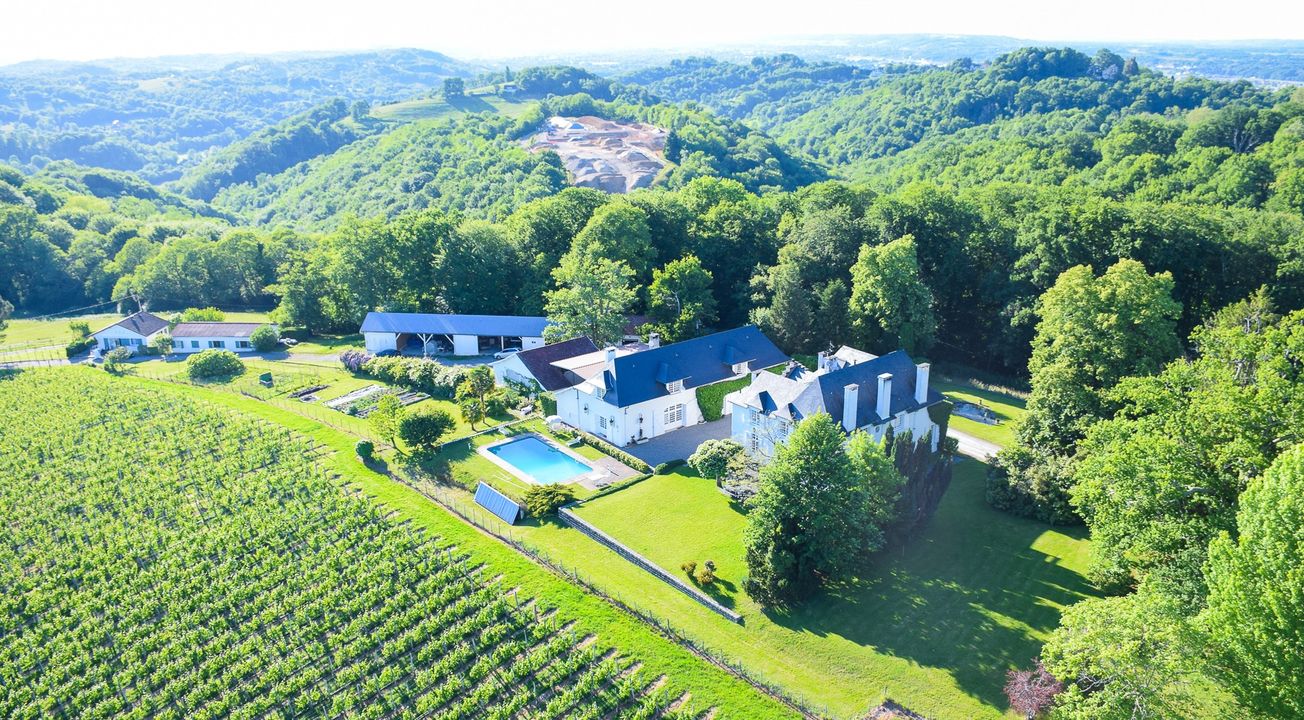 ClosMirabel arial shot An arial view of Clos Mirabel in Juraçon, SW France