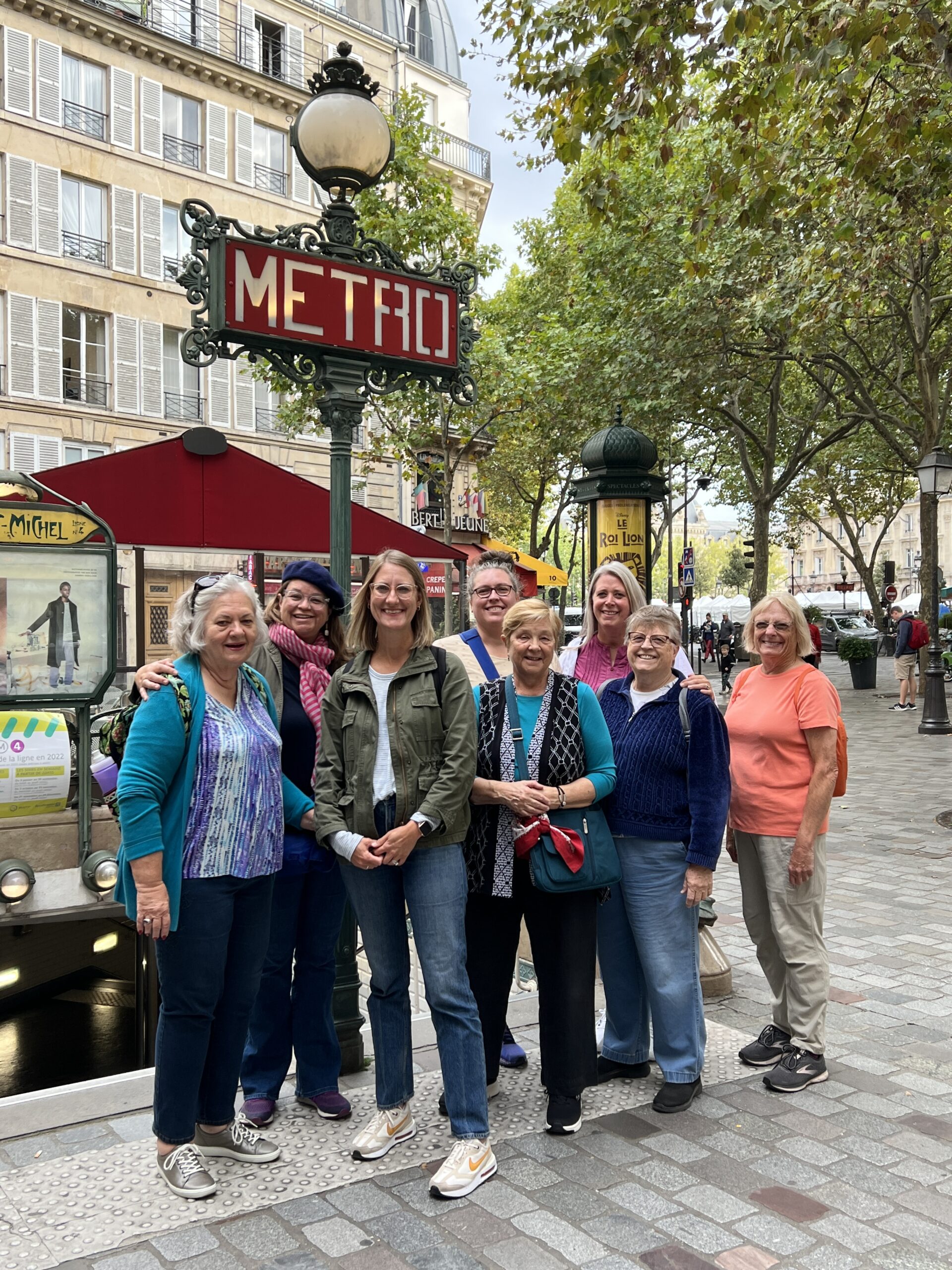The group is out and about in Paris!
